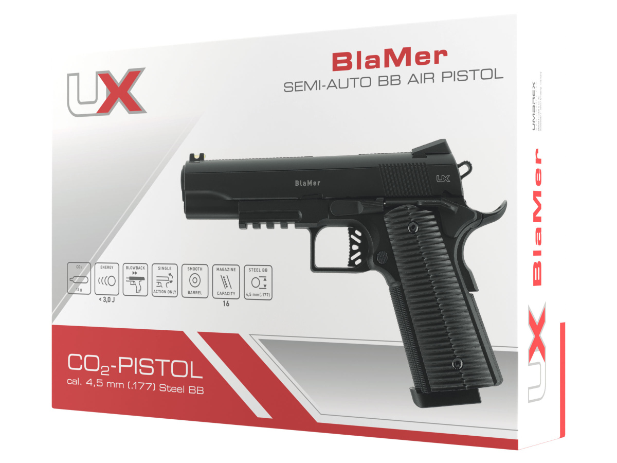 Pištoľ CO2 UX BlaMer, kal. 4,5mm BB