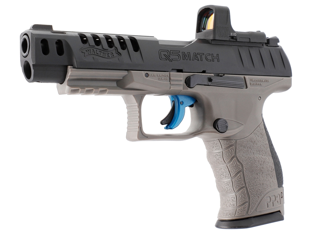 Pištoľ CO2 Walther Q5 Match Combo 5" Set, kal. 4,5mm diabolo