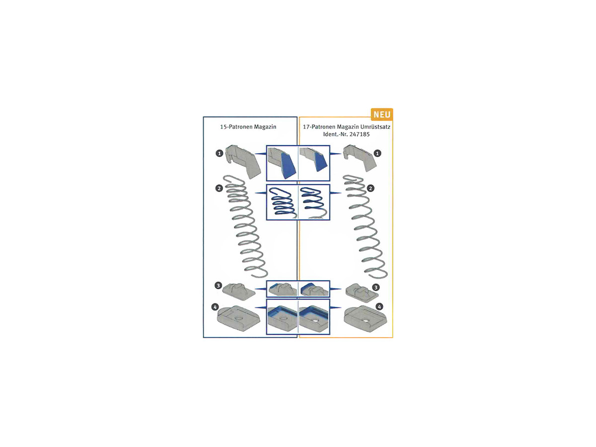 Set pre zväčšenie kapacity zásobníka P30/SFP9 z 15r na 17r