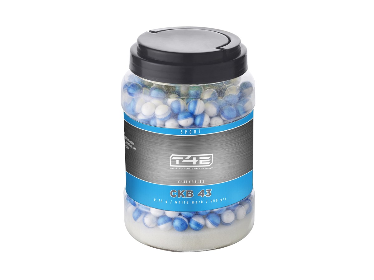 Strely T4E Chalkball CKB 43 white mark 0,73 g, kal. .43, 500 ks