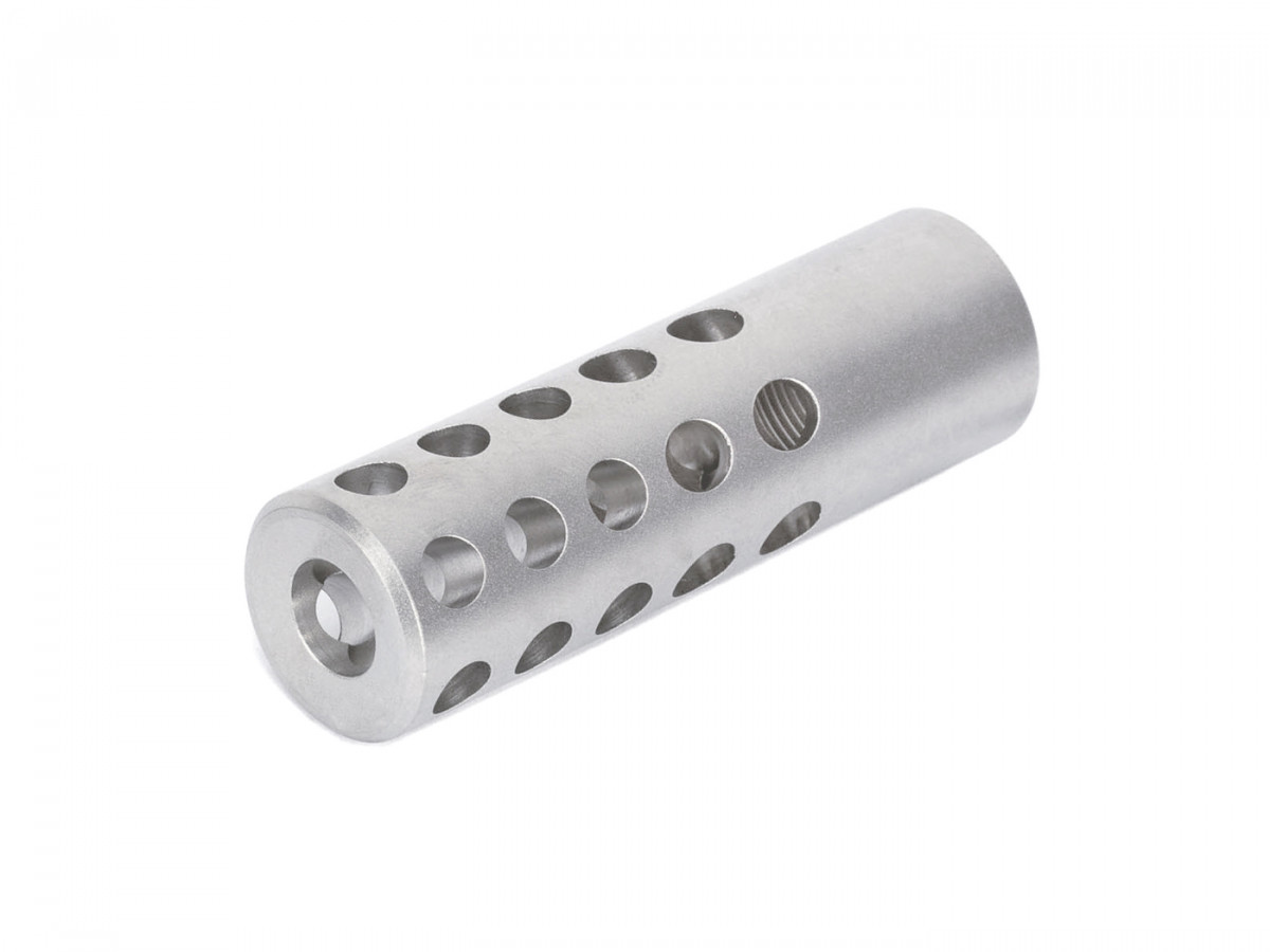 Úsťová brzda Sako/Tikka D22, M18x1, Slim nerezová