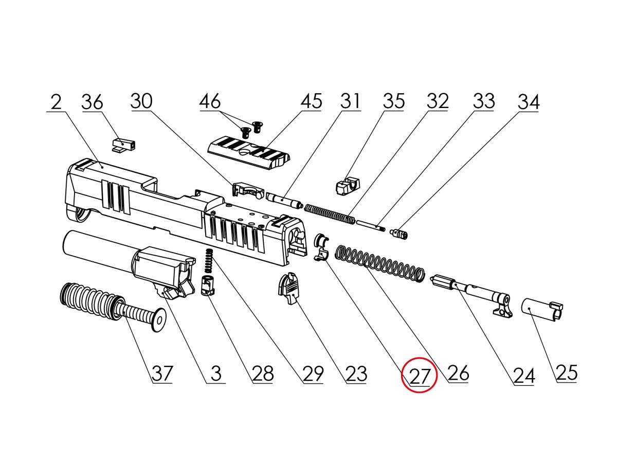 Záchyt pružiny úderníka HELLCAT/H11