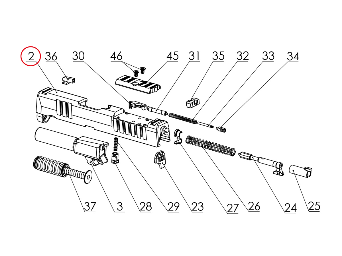 Záver HELLCAT OSP 9x19, FDE