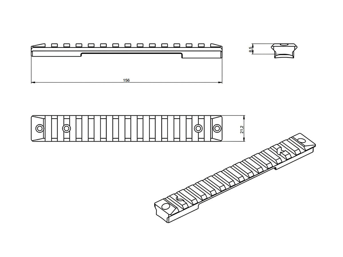 Picatinny lišta JKN Franchi Horizon
