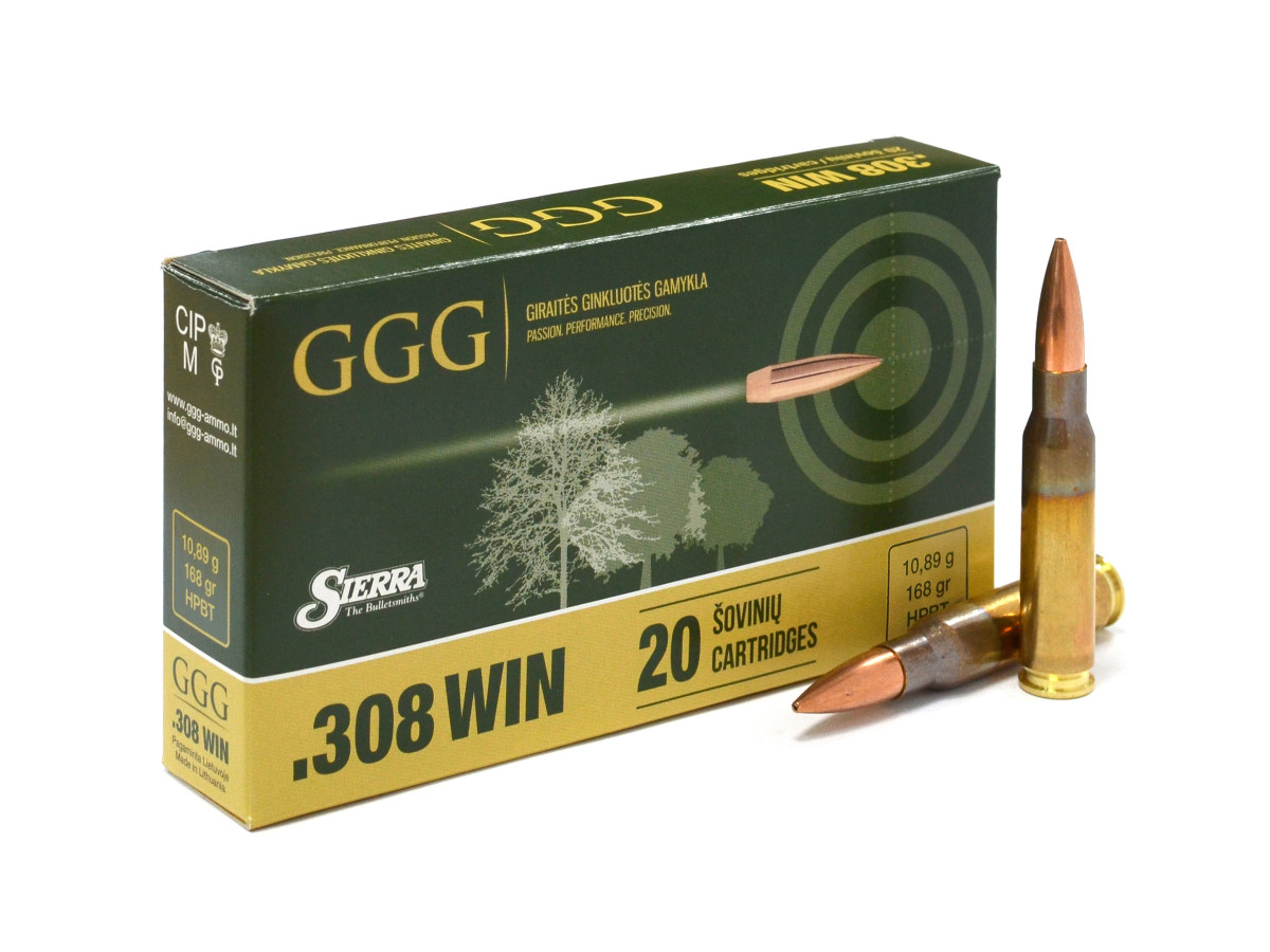 GGG .308Win. 168gr/10,89g HPBT Sierra MatchKing (GPX13)